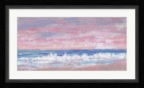 Framed Coastal Pink Horizon II Print