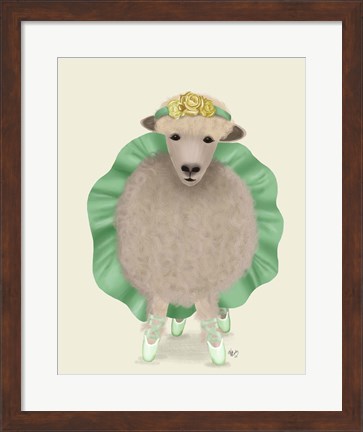 Framed Ballet Sheep 4 Print