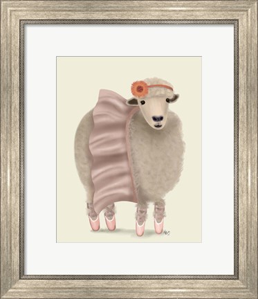 Framed Ballet Sheep 6 Print