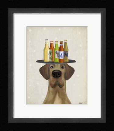 Framed Great Dane Tan Beer Lover Print