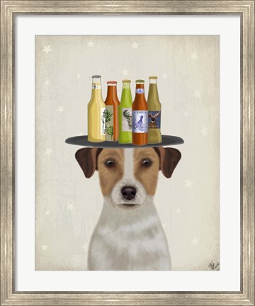 Framed Jack Russell Beer Lover Print