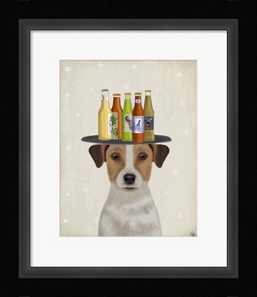 Framed Jack Russell Beer Lover Print