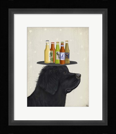 Framed Pomeranian Beer Lover Print