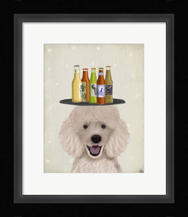 Framed Poodle Beer Lover Print