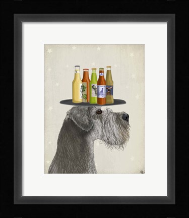 Framed Schnauzer Grey Beer Lover Print