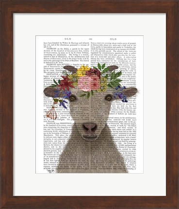 Framed Goat Bohemian 1 Book Print Print