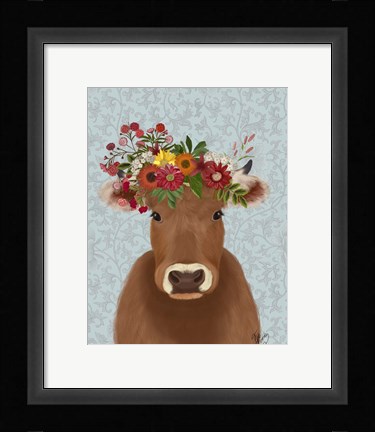 Framed Cow Bohemian 1 Print