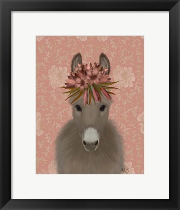 Framed Donkey Bohemian 1 Print
