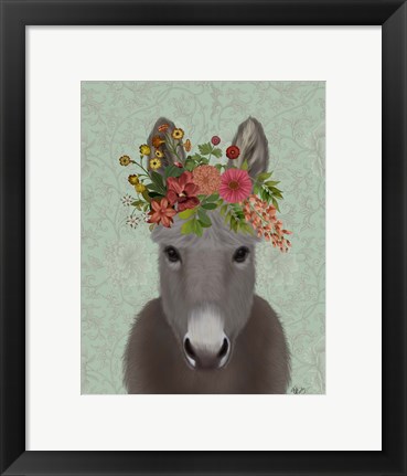 Framed Donkey Bohemian 4 Print