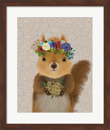 Framed Squirrel Bohemian Print