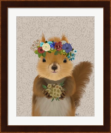 Framed Squirrel Bohemian Print