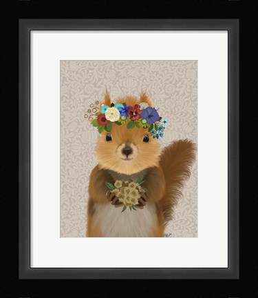 Framed Squirrel Bohemian Print