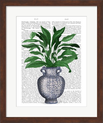 Framed Chinoiserie Vase 2, With Plant Book Print Print