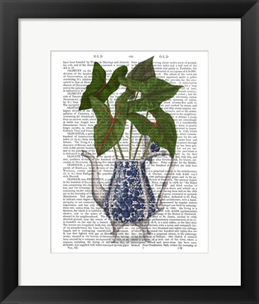 Framed Chinoiserie Vase 4, With Plant Book Print Print