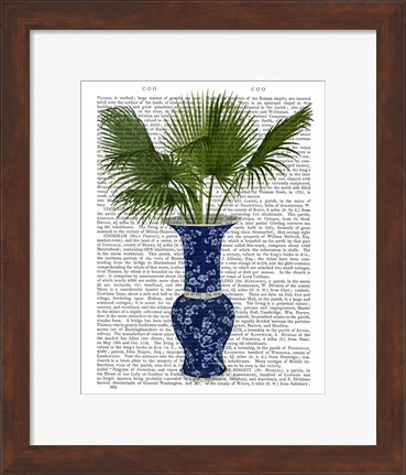 Framed Chinoiserie Vase 8, With Plant Book Print Print