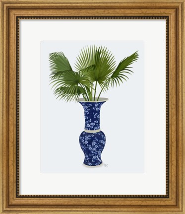 Framed Chinoiserie Vase 8, With Plant Print