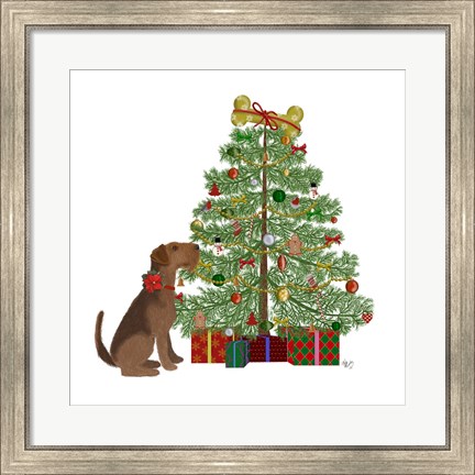 Framed Christmas Des - Bone Tree Print