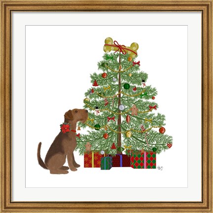 Framed Christmas Des - Bone Tree Print