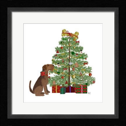 Framed Christmas Des - Bone Tree Print