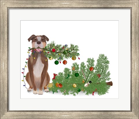 Framed Christmas Des - Broken Tree Print