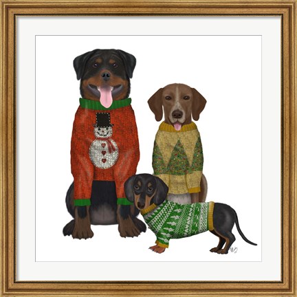 Framed Christmas Des - Ugly Christmas Sweater Competition Print