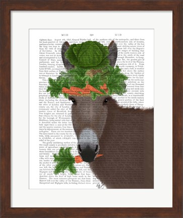 Framed Donkey Carrot Hat Book Print Print