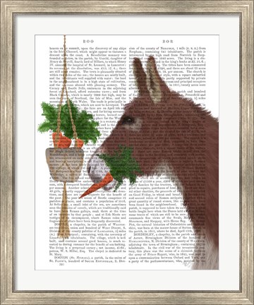 Framed Donkey Lunch Book Print Print