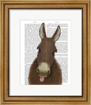 Framed Funny Farm Donkey 1 Book Print Print