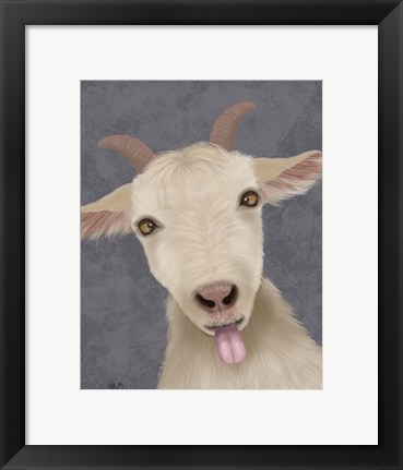 Framed Funny Farm Goat 2 Print