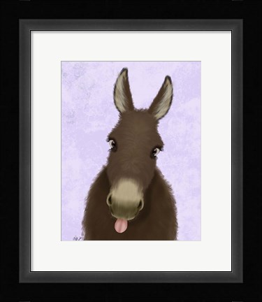 Framed Funny Farm Donkey 1 Print