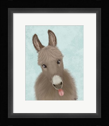 Framed Funny Farm Donkey 2 Print