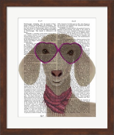 Framed Goat Heart Glasses Book Print Print