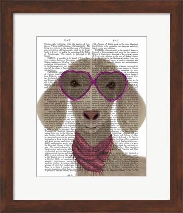Framed Goat Heart Glasses Book Print Print
