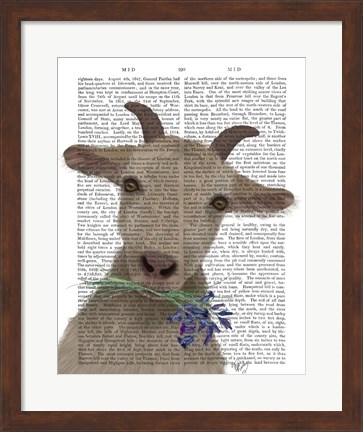 Framed Goat and Bluebells Book Print Print