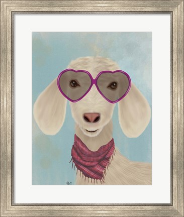 Framed Goat Heart Glasses Print