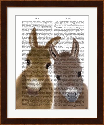 Framed Donkey Duo, Looking at You Book Print Print