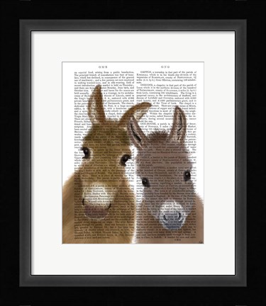 Framed Donkey Duo, Looking at You Book Print Print