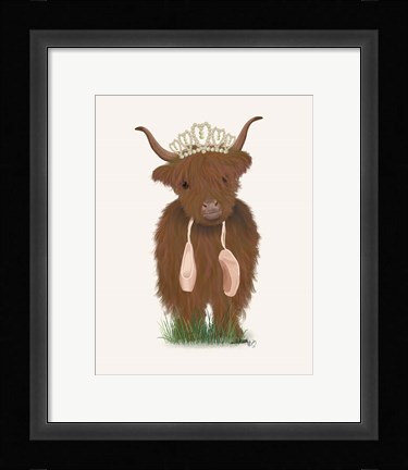 Framed Highland Cow Ballet Print