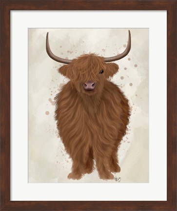 Framed Highland Cow 1, Full Print