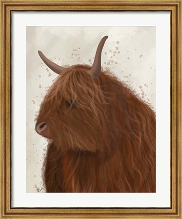 Framed Highland Cow 4, Portrait Print