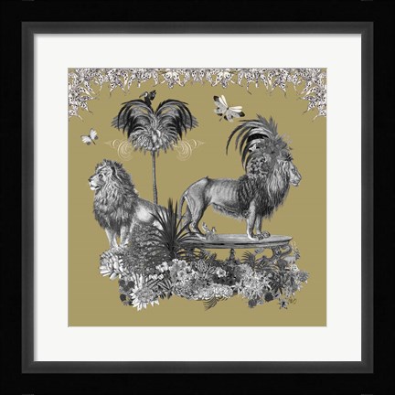Framed Livoris Feritas Lion Design, Square Print