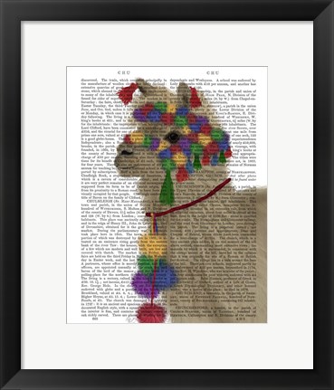 Framed Llama Traditional 2, Portrait Book Print Print