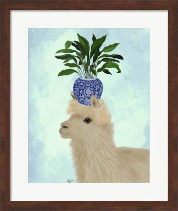 Framed Llama Aspidistra Print