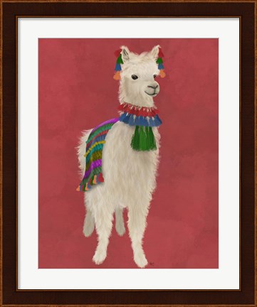 Framed Llama Traditional 1, Full Print