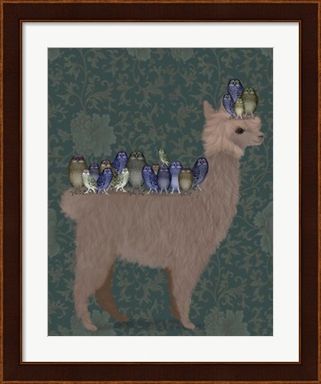 Framed Llama Owls, Full Print