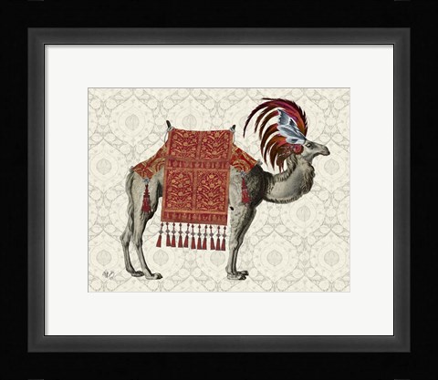 Framed Niraj Camel, Red Print