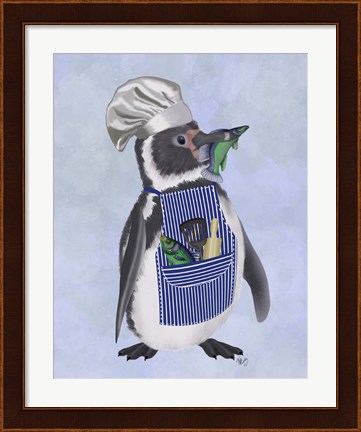 Framed Penguin Chef Print
