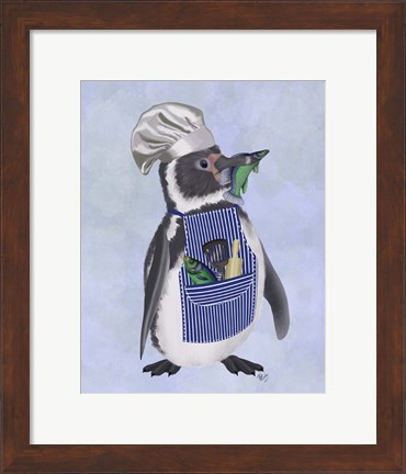 Framed Penguin Chef Print