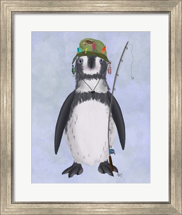 Framed Penguin Fishing Print