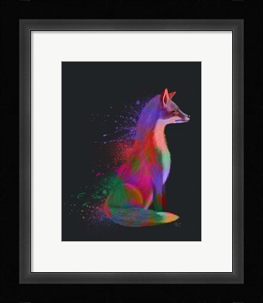 Framed Neon Fox Print